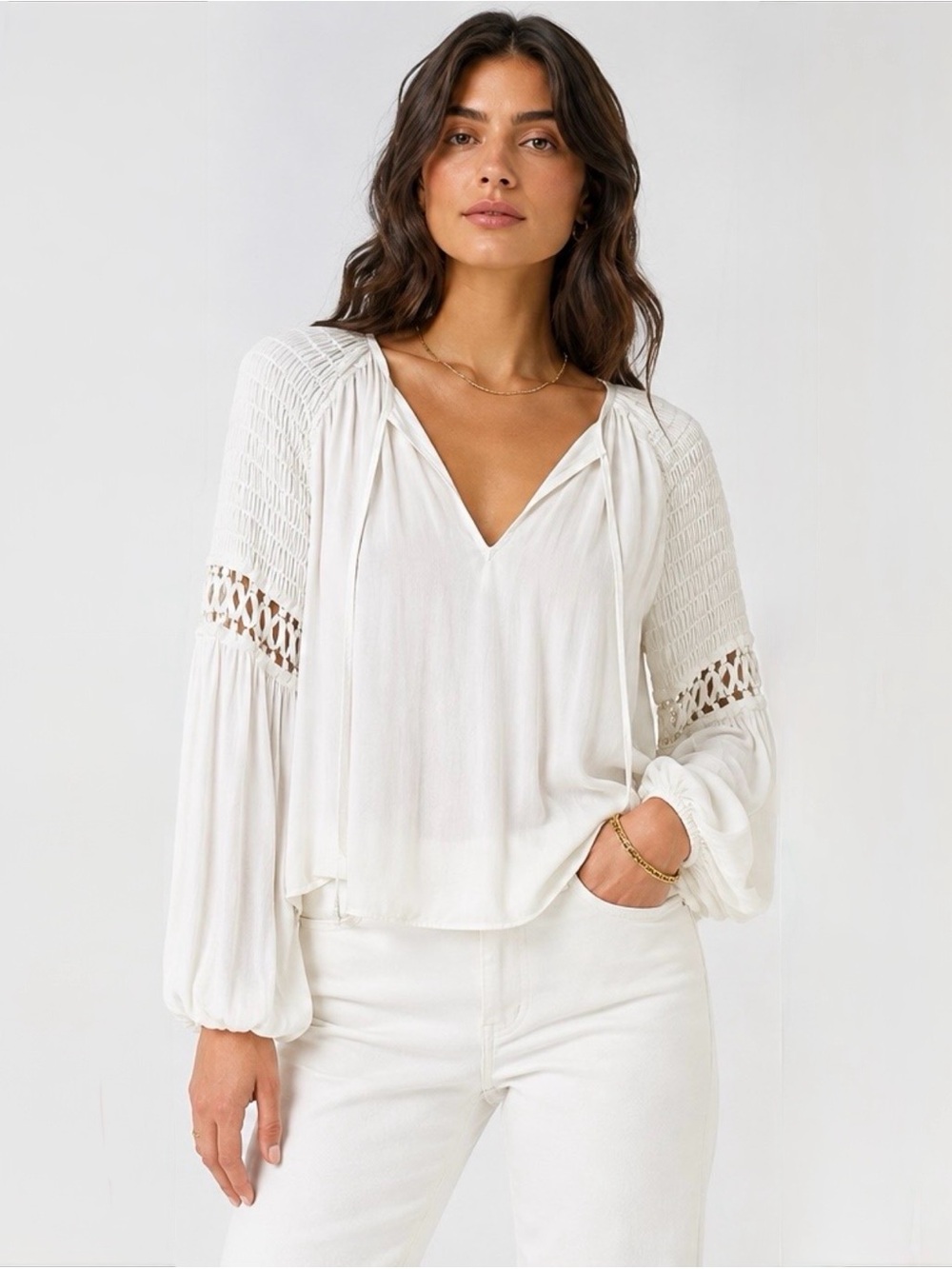 RAMY BROOK Ayla Blouse in Ivory